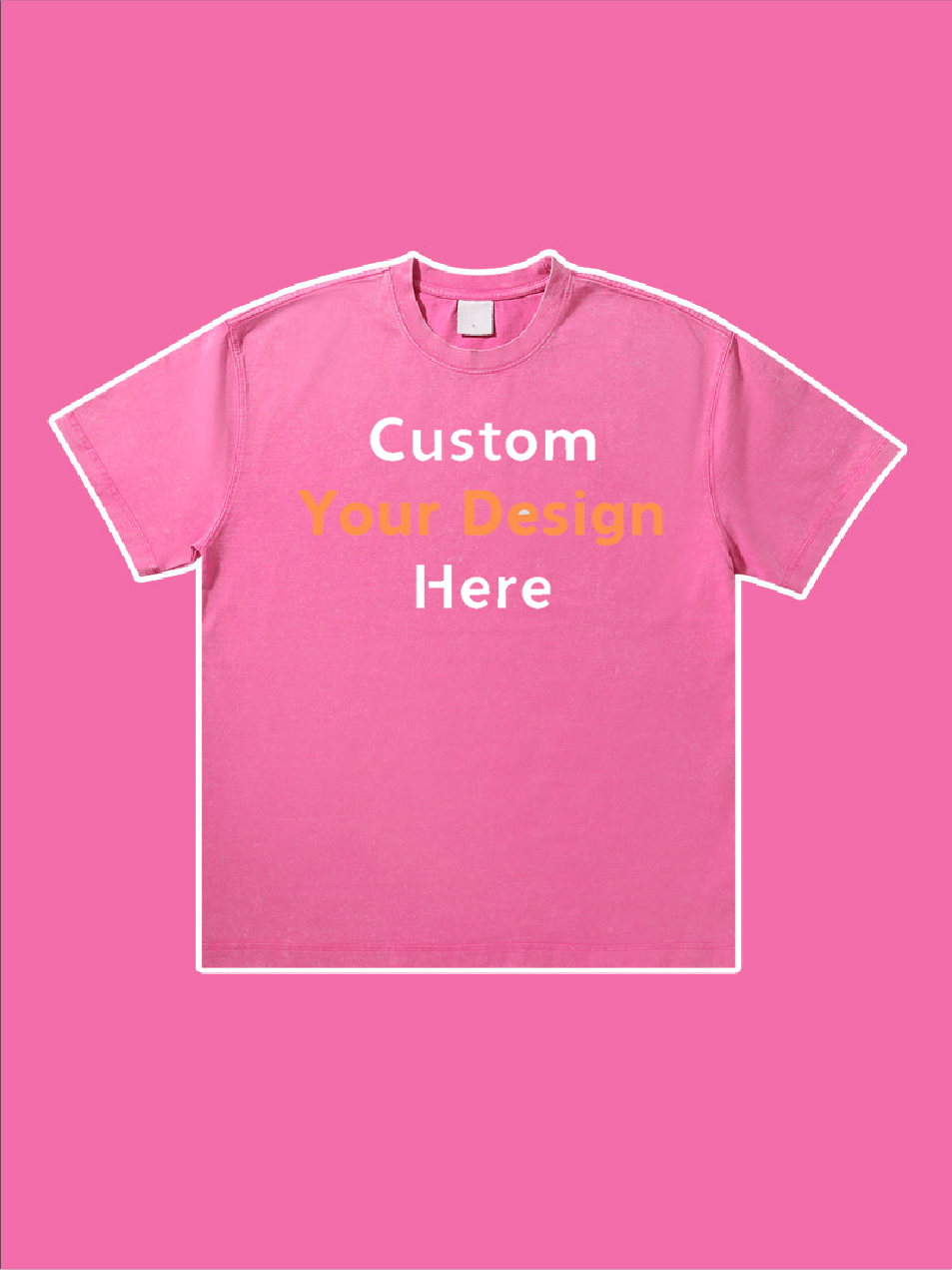 Custom Your Design Here Embroidery T-Shirt