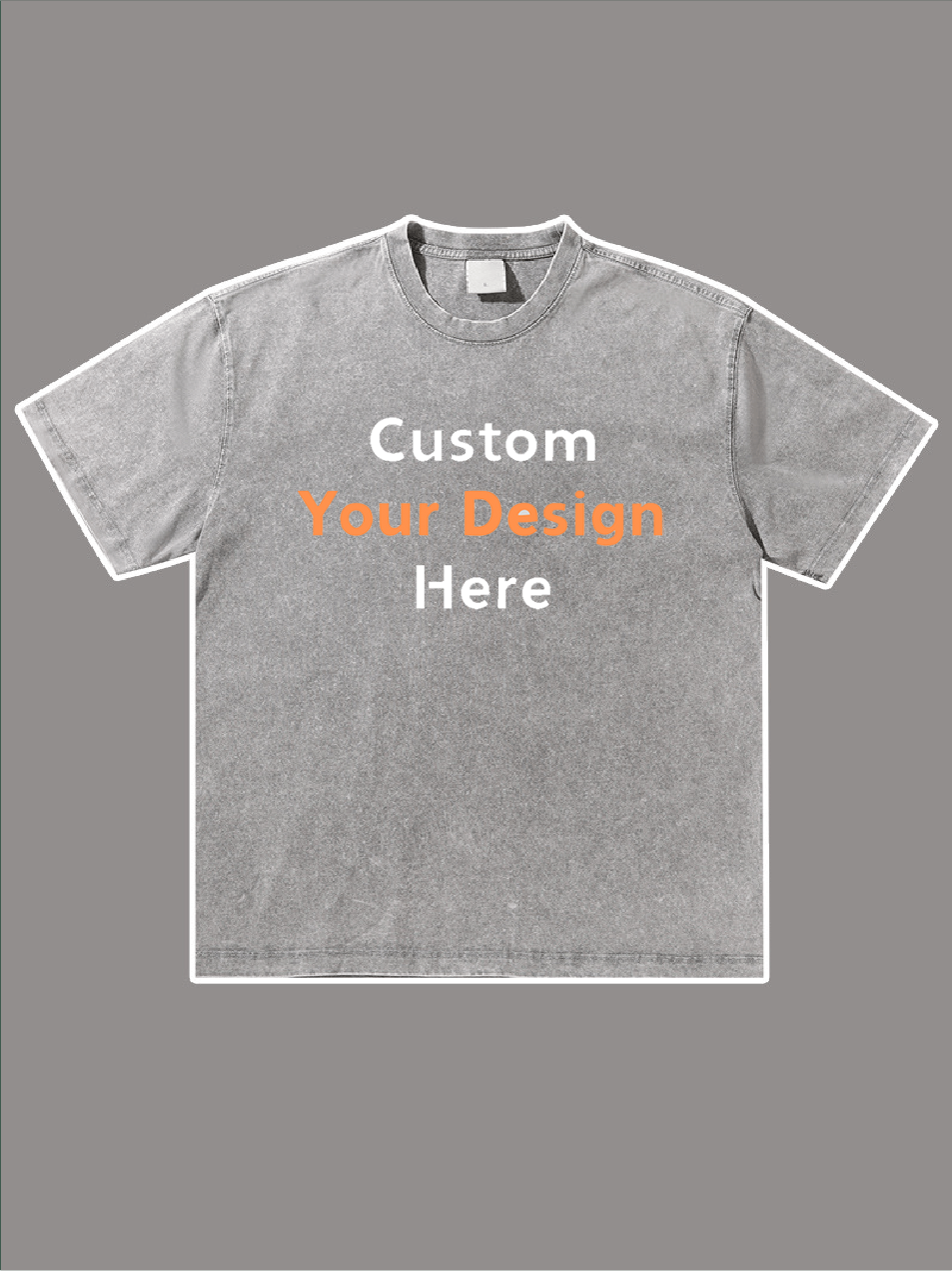 Custom Your Design Here Embroidery T-Shirt