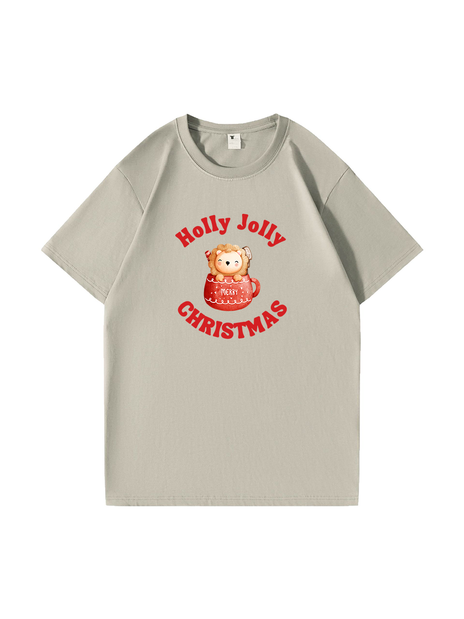 Holly Jolly Christmas Printed Cotton T-shirt