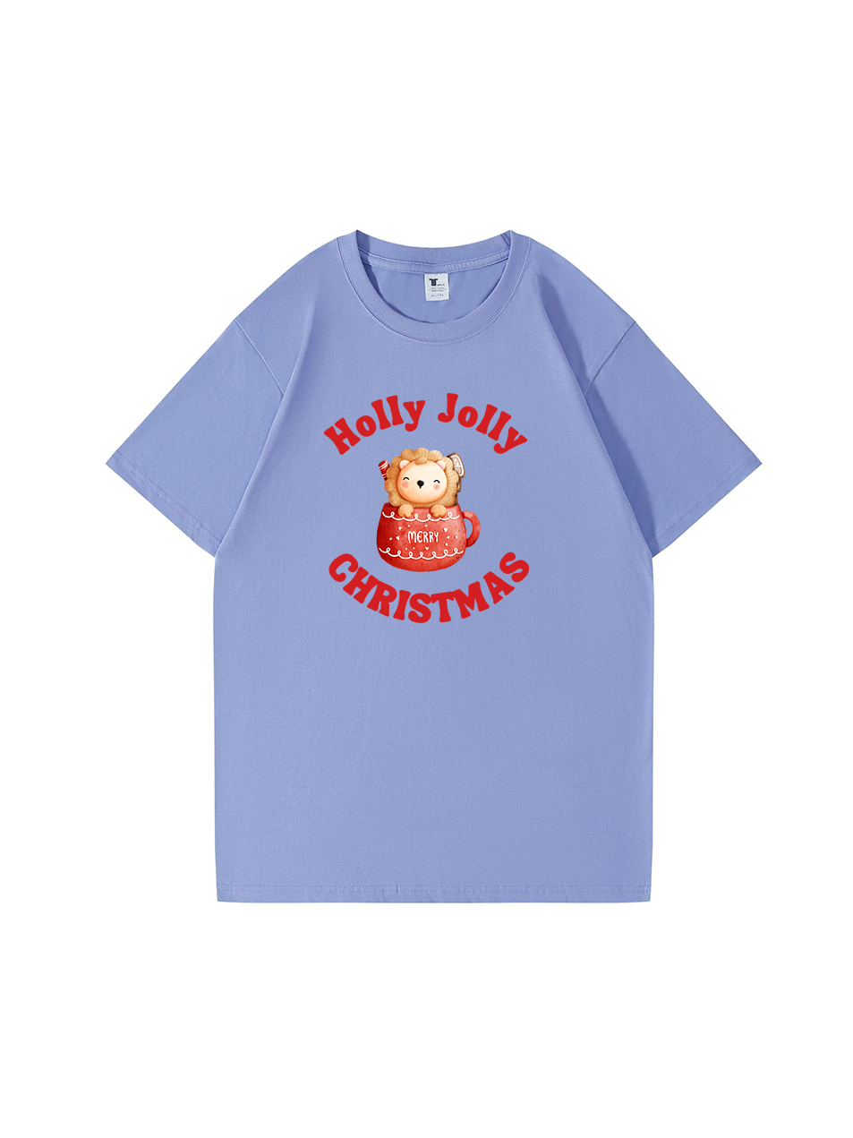 Holly Jolly Christmas Printed Cotton T-shirt