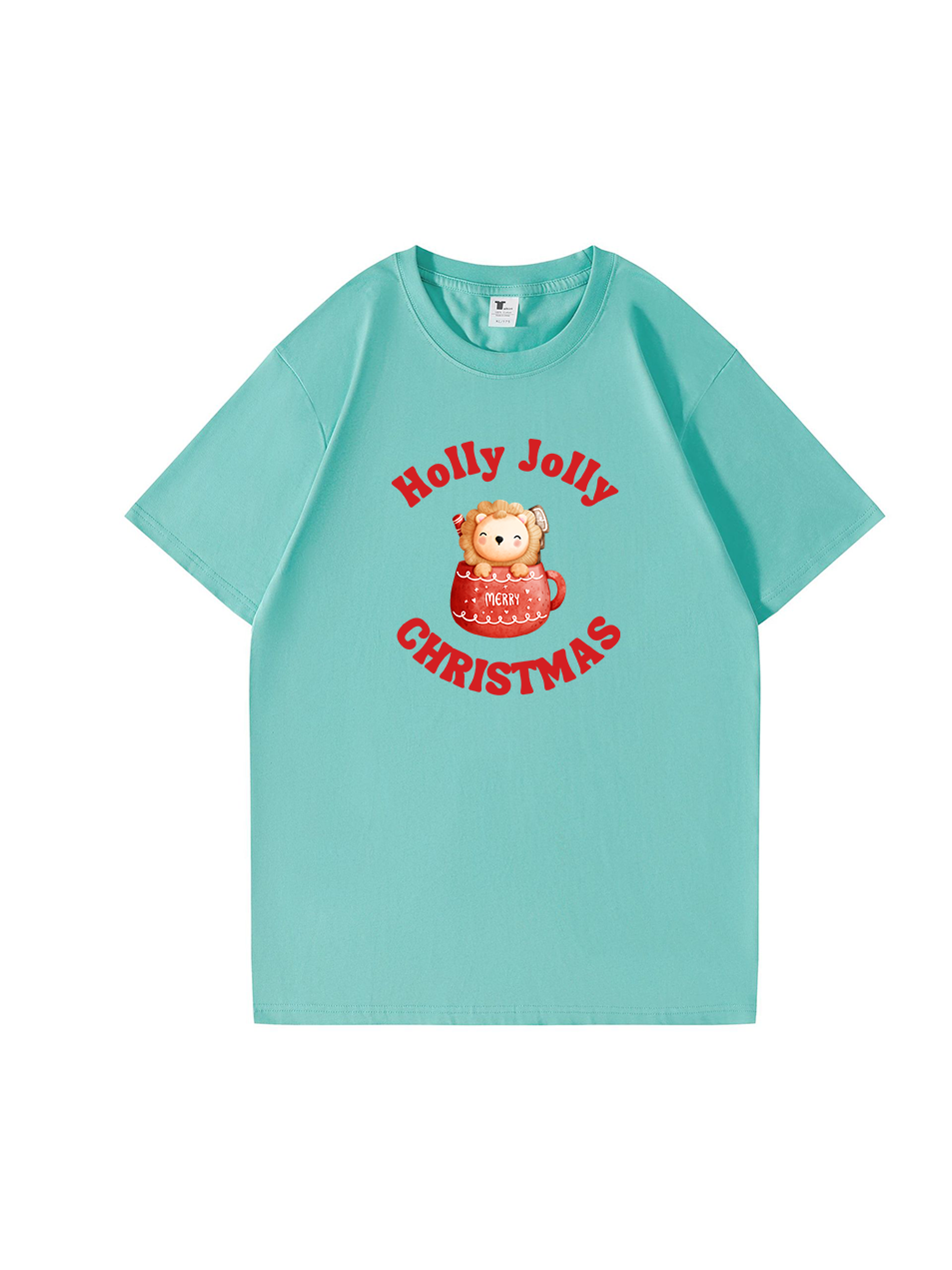 Holly Jolly Christmas Printed Cotton T-shirt