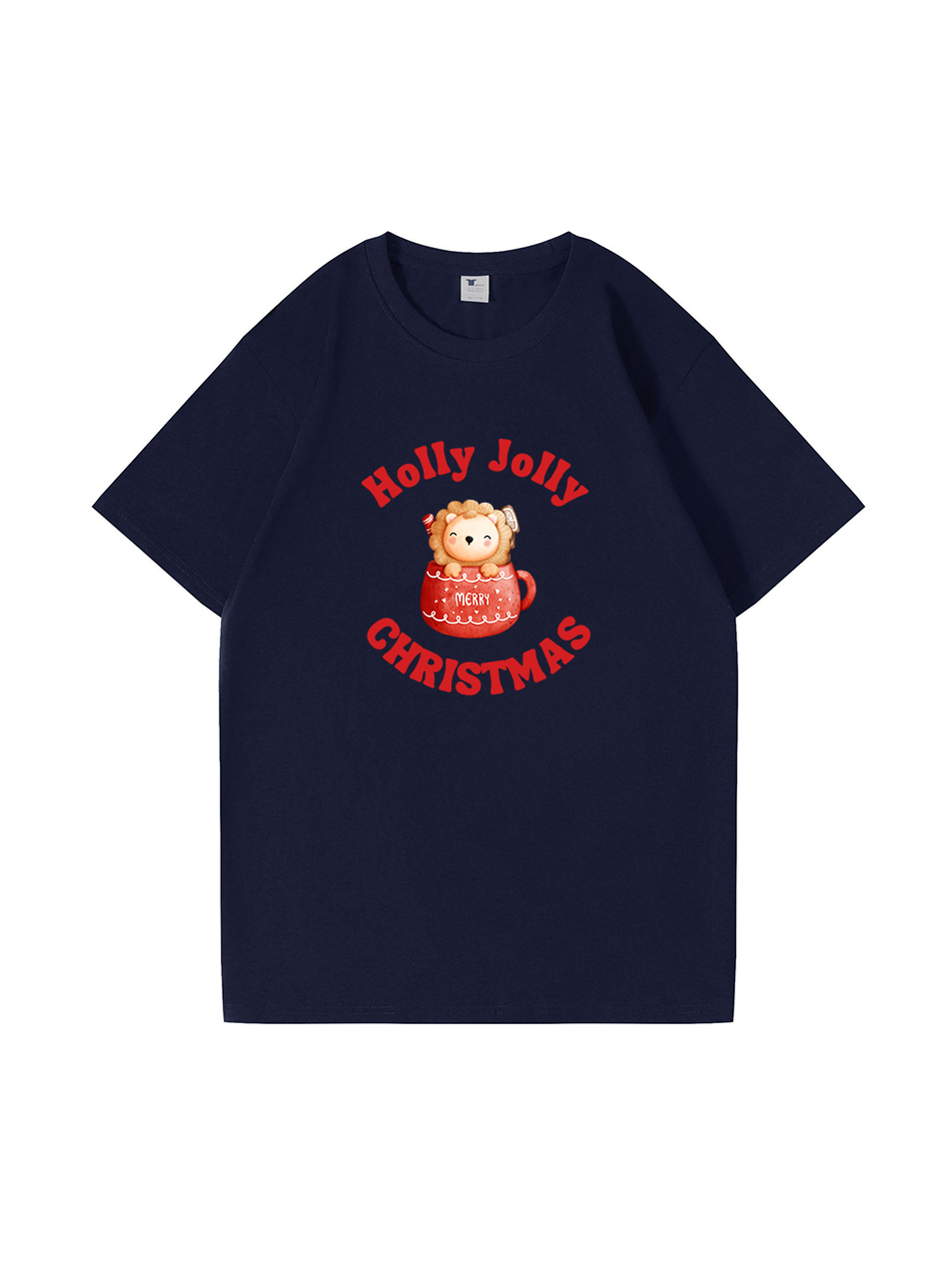 Holly Jolly Christmas Printed Cotton T-shirt