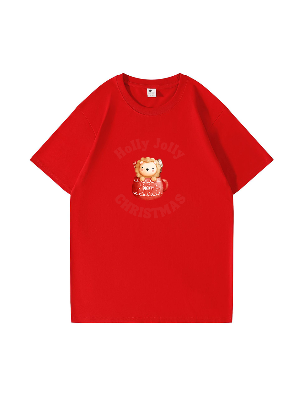 Holly Jolly Christmas Printed Cotton T-shirt