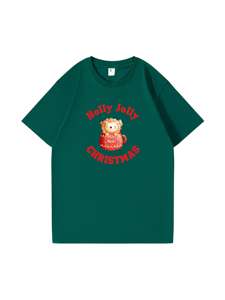 Holly Jolly Christmas Printed Cotton T-shirt