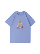 Christmas Tree Printed Cotton T-Shirt 