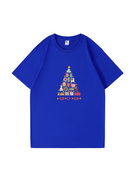 Christmas Tree Printed Cotton T-Shirt 