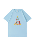 Christmas Tree Printed Cotton T-Shirt