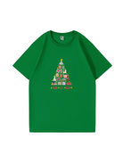 Christmas Tree Printed Cotton T-Shirt