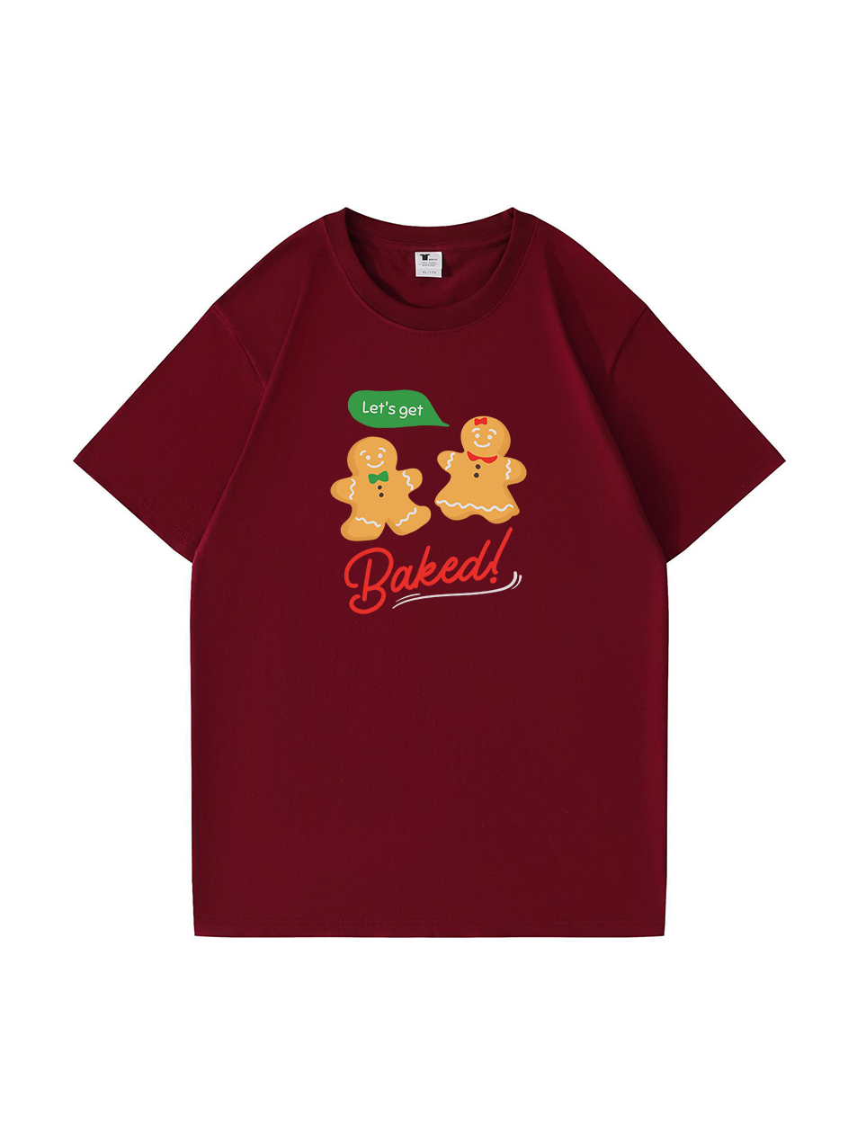 Festive Christmas Gingerbread Man Cotton T-Shirt