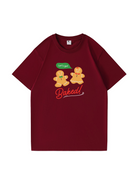 Festive Christmas Gingerbread Man Cotton T-Shirt