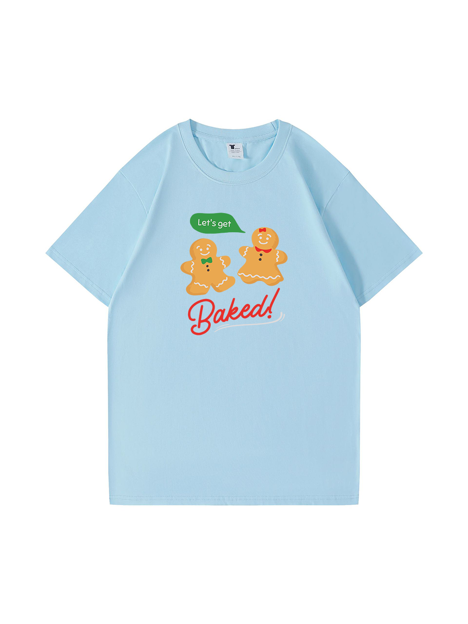 Festive Christmas Gingerbread Man Cotton T-Shirt