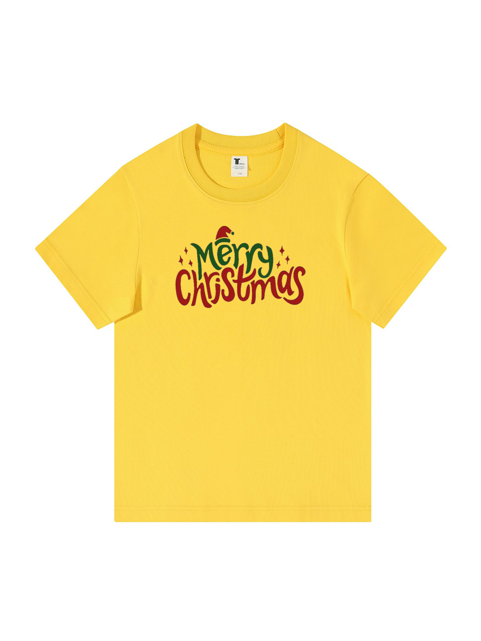 Custom Merry Christmas Cotton T-Shirt