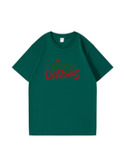 Custom Merry Christmas Cotton T-Shirt