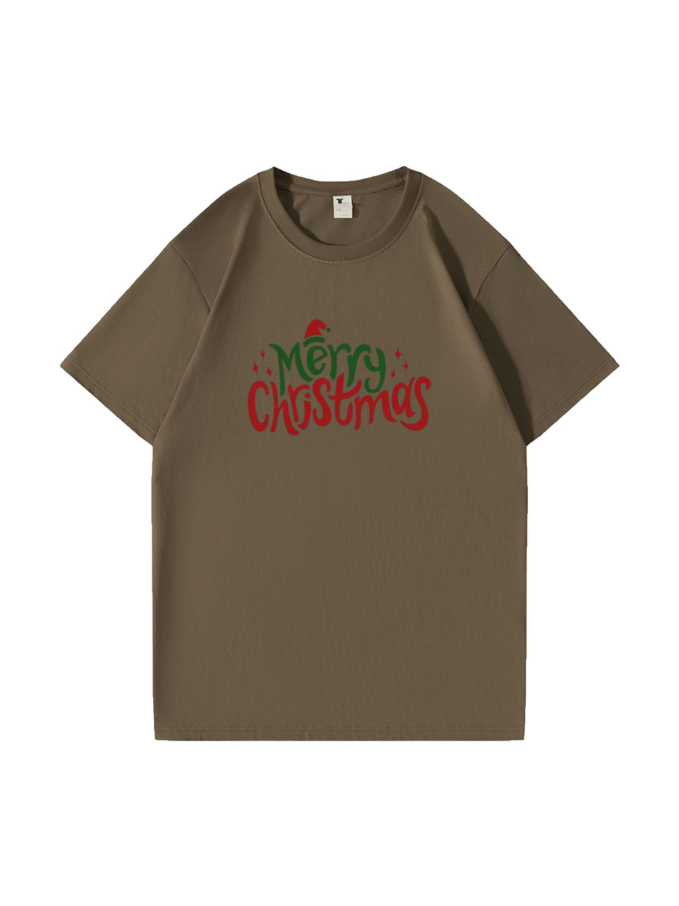 Custom Merry Christmas Cotton T-Shirt