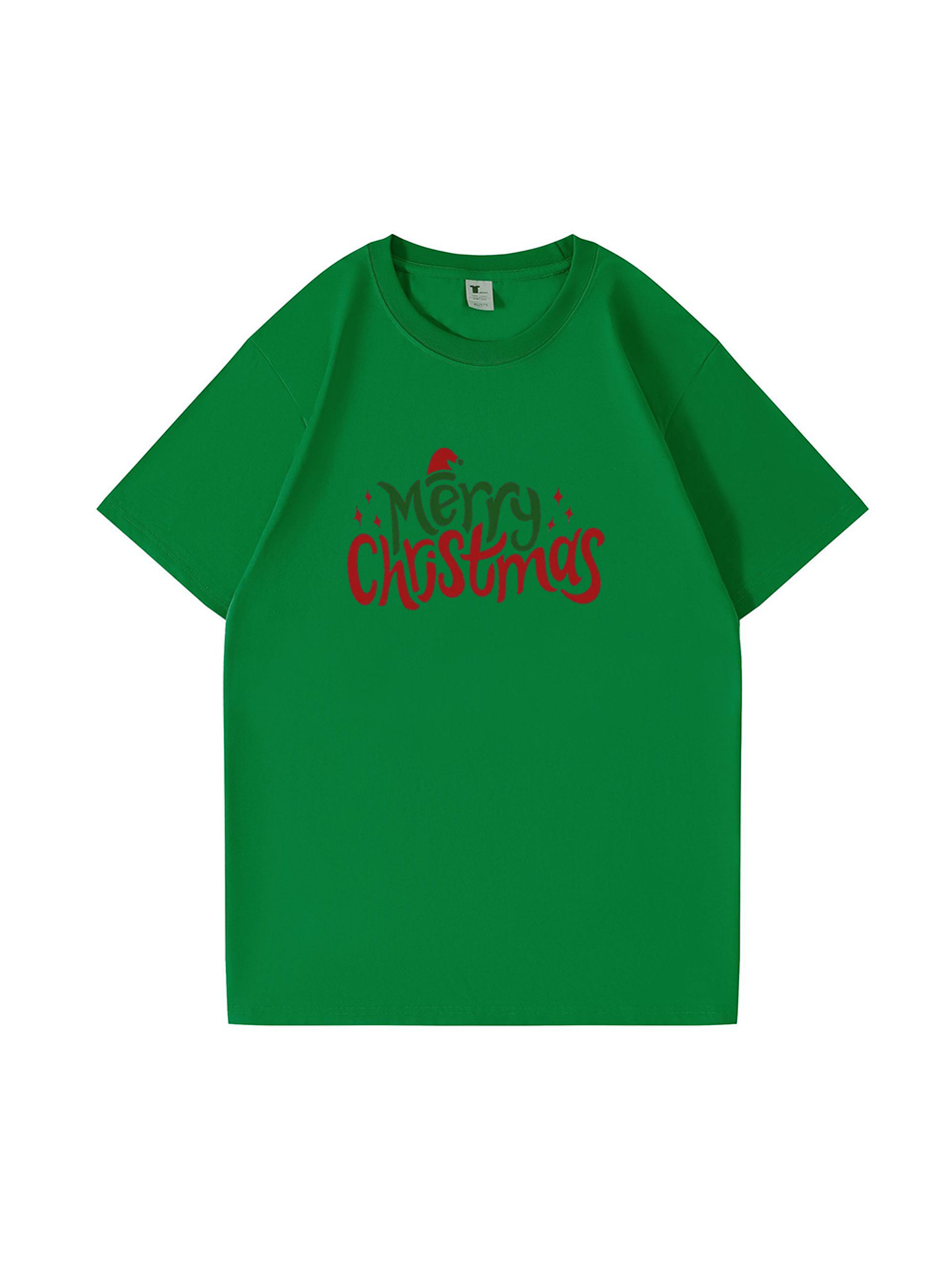 Custom Merry Christmas Cotton T-Shirt