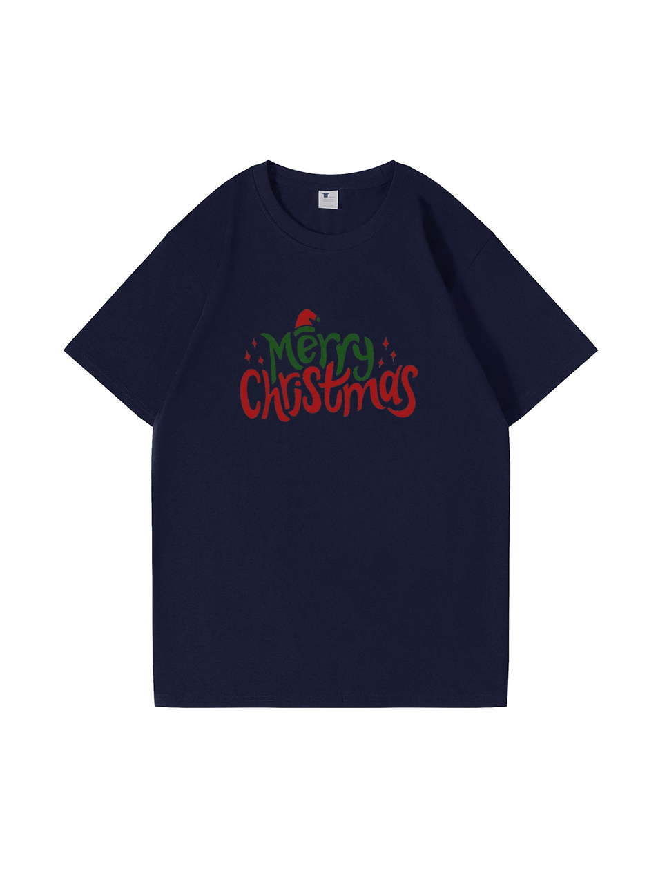 Custom Merry Christmas Cotton T-Shirt