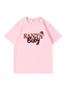 Custom Santa Baby Christmas Cotton T-Shirt 