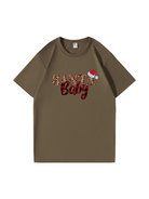 Custom Santa Baby Christmas Cotton T-Shirt 