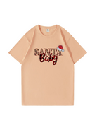 Custom Santa Baby Christmas Cotton T-Shirt 