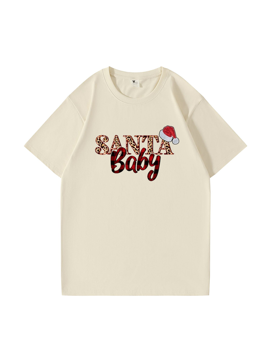 Custom Santa Baby Christmas Cotton T-Shirt 