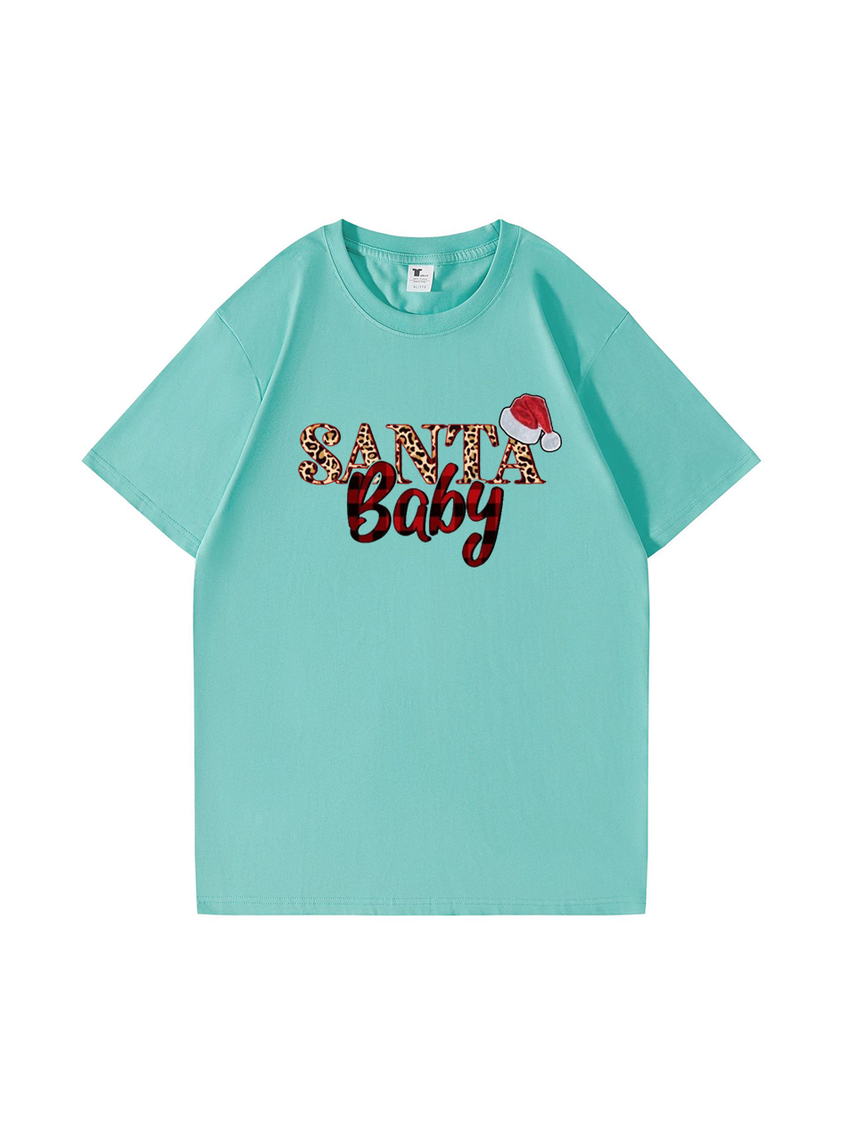 Custom Santa Baby Christmas Cotton T-Shirt 