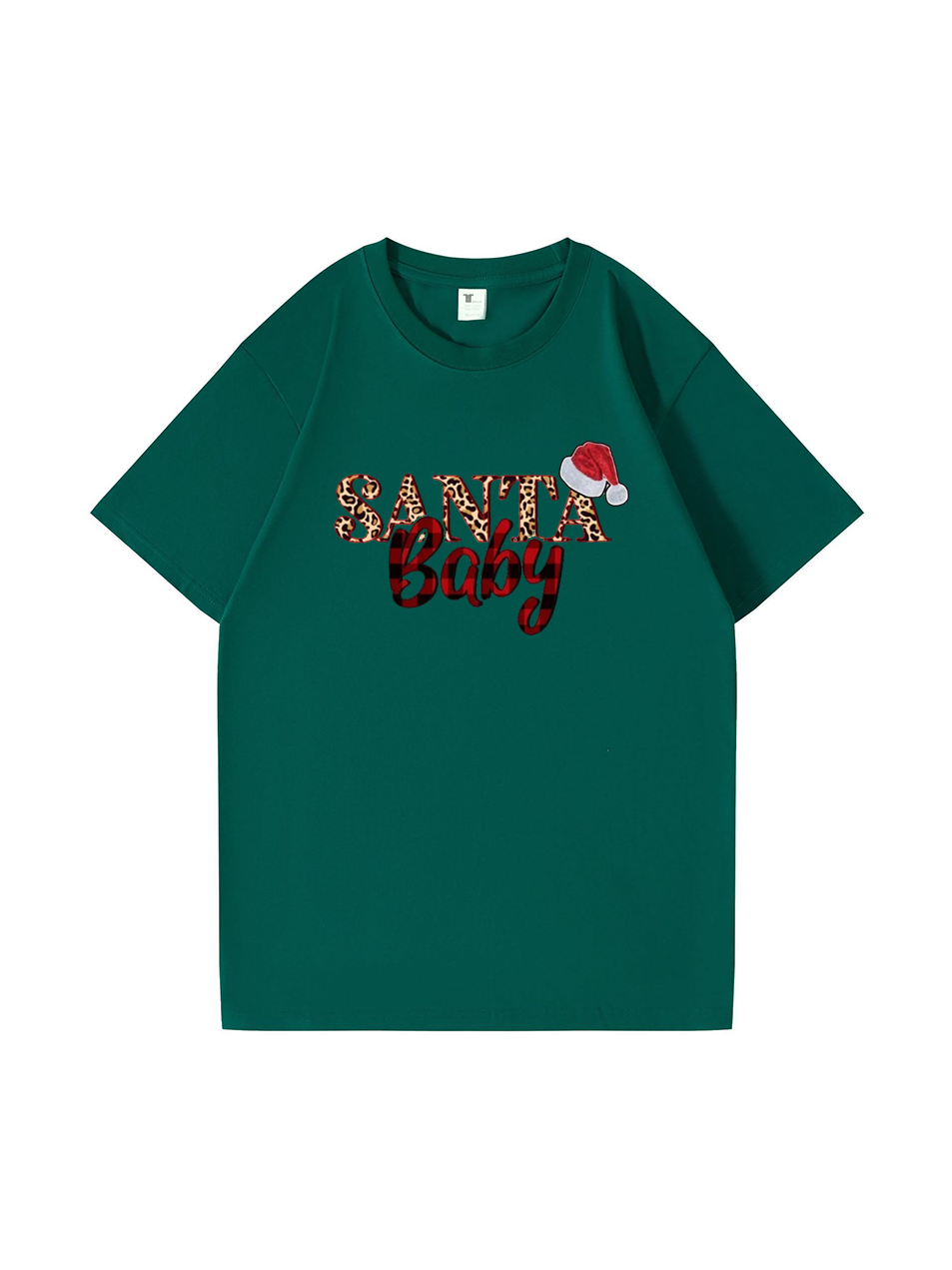 Custom Santa Baby Christmas Cotton T-Shirt 