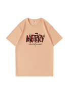 Personalized Merry Christmas Cotton T-shirt