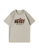 Personalized Merry Christmas Cotton T-shirt