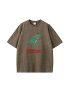 Christmas Dinosaur Vintage Wash Custom T-Shirt 