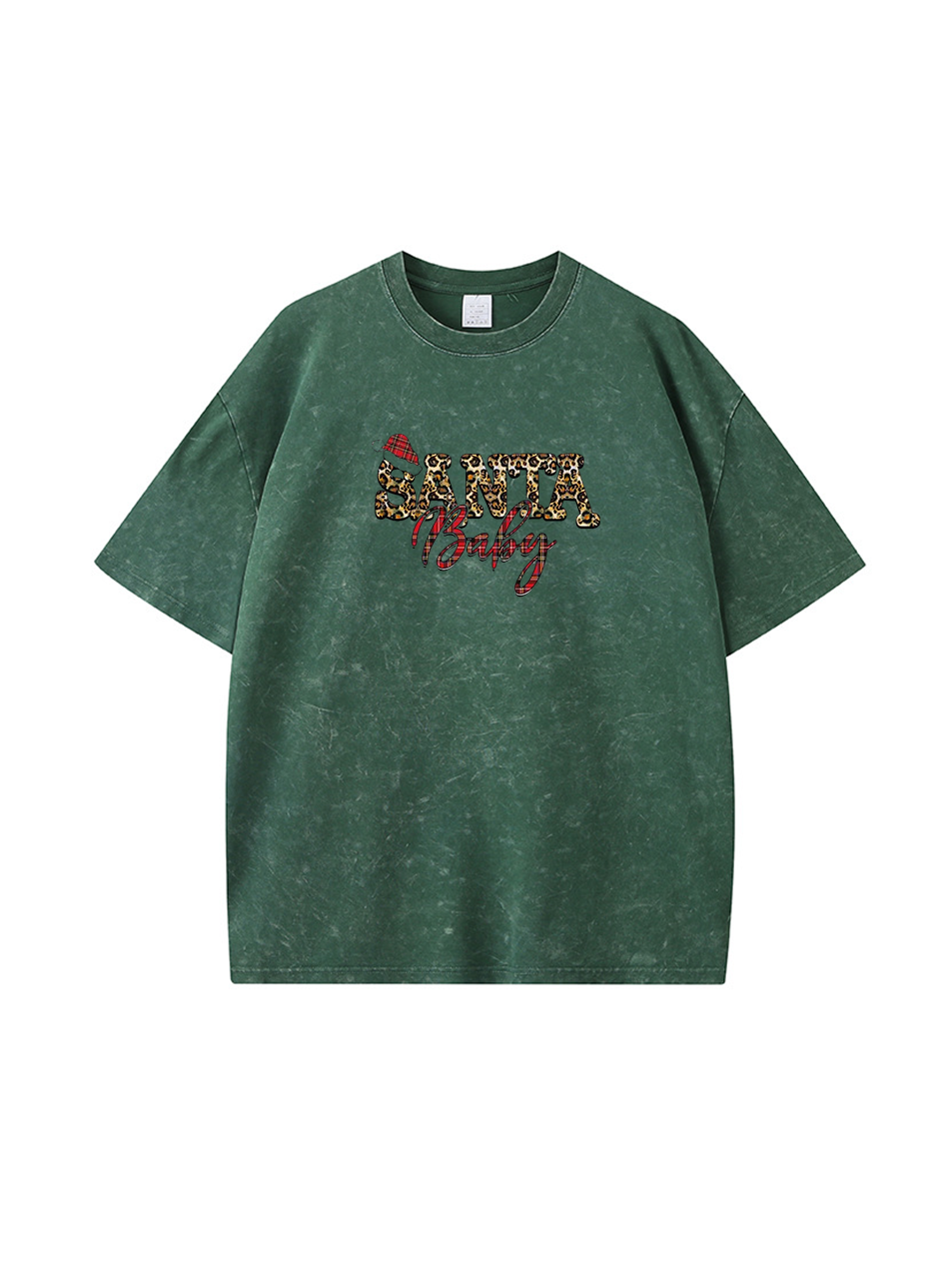 Christmas Santa Baby Cotton Wash Old T-shirt