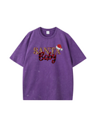 Christmas Santa Cotton Wash Old T-shirt