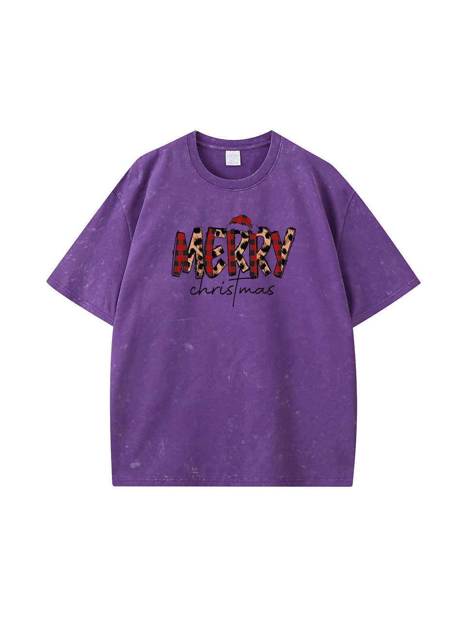 Merry Christmas Custom Cotton Wash Old T-shirt