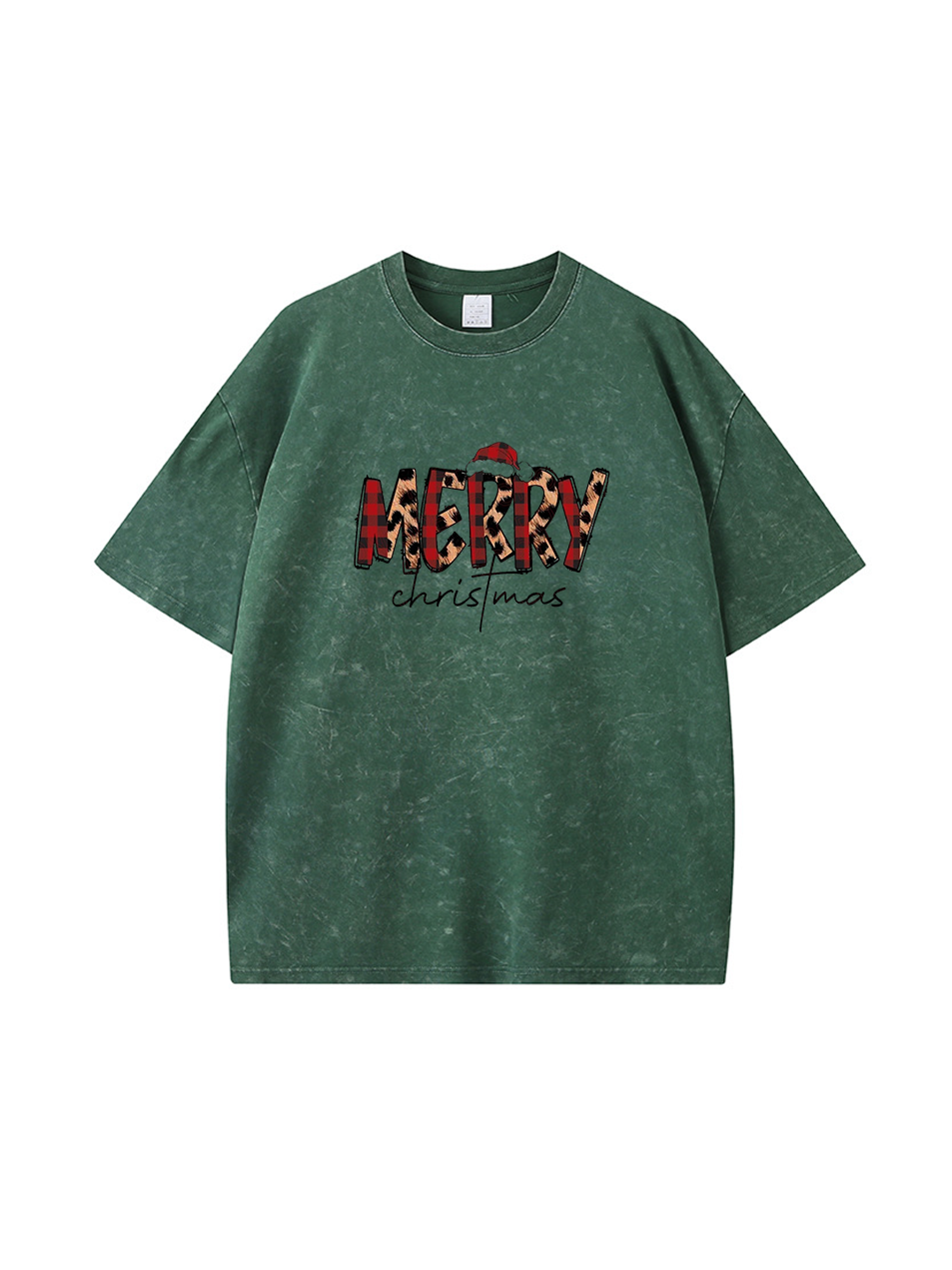 Merry Christmas Custom Cotton Wash Old T-shirt