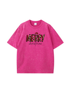 Merry Christmas Custom Cotton Wash Old T-shirt