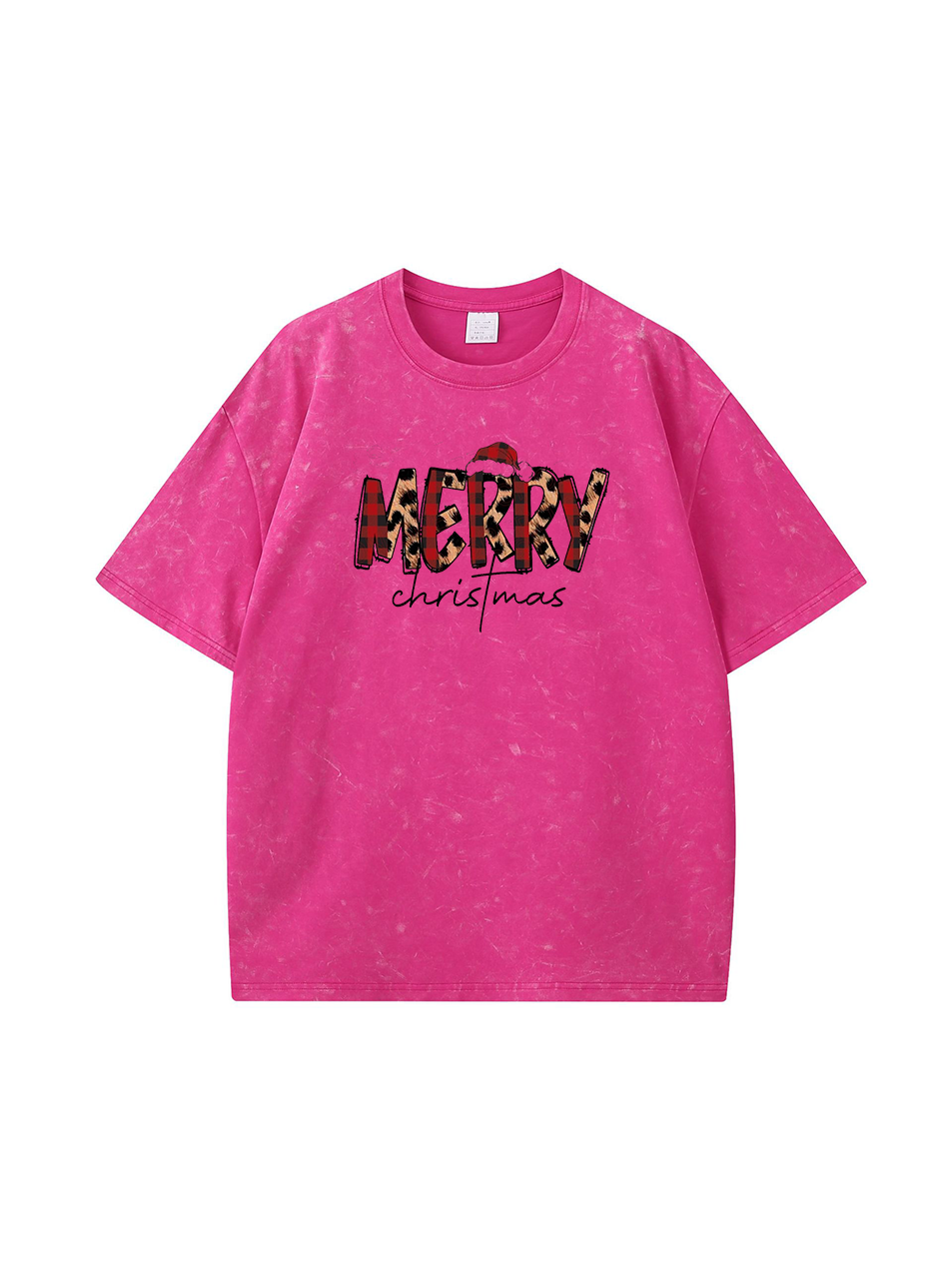 Merry Christmas Custom Cotton Wash Old T-shirt