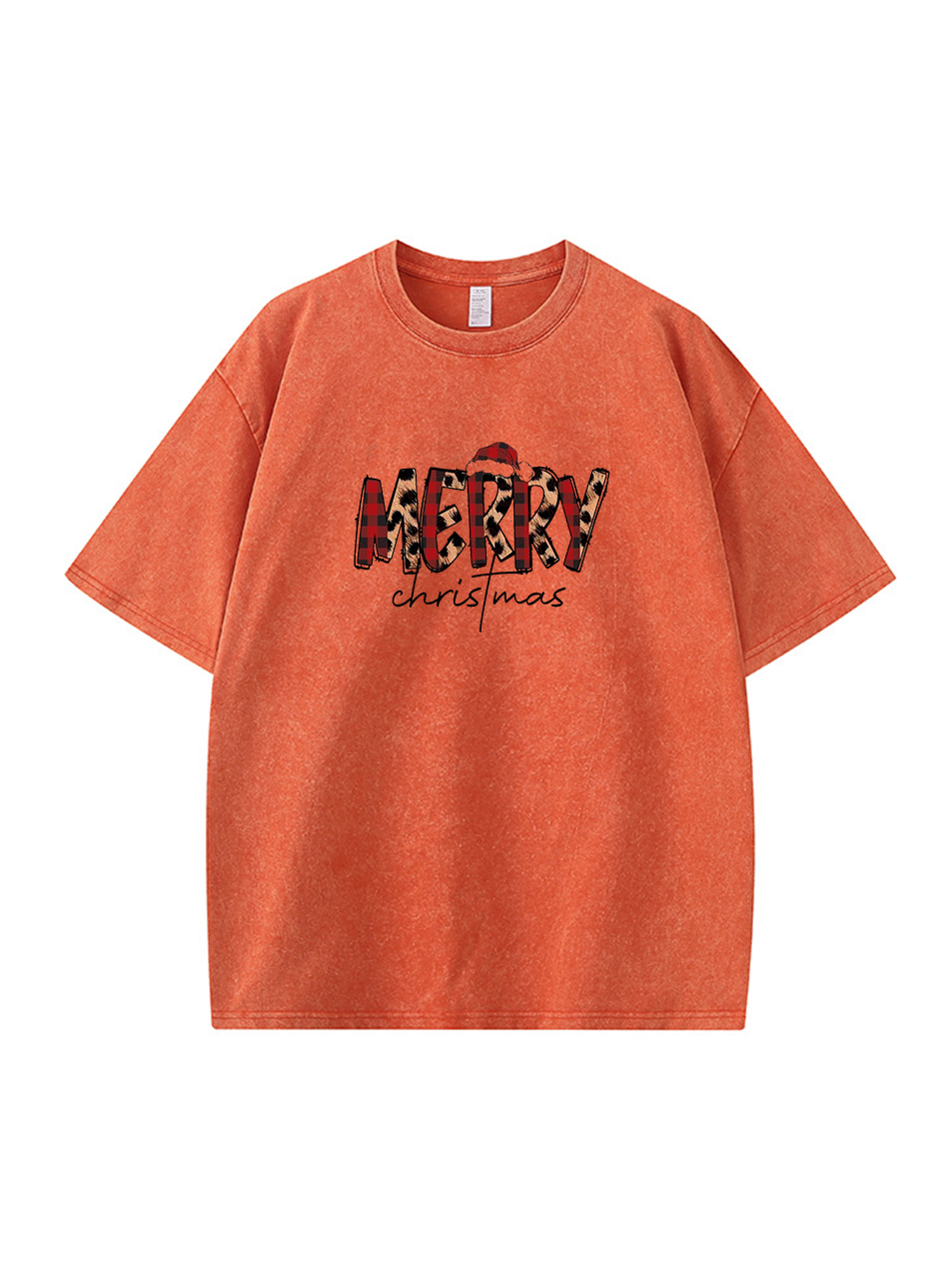 Merry Christmas Custom Cotton Wash Old T-shirt