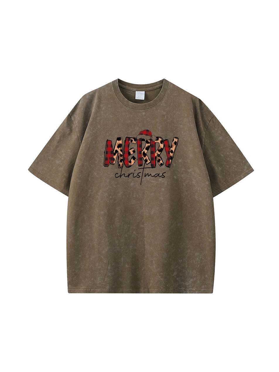 Merry Christmas Custom Cotton Wash Old T-shirt