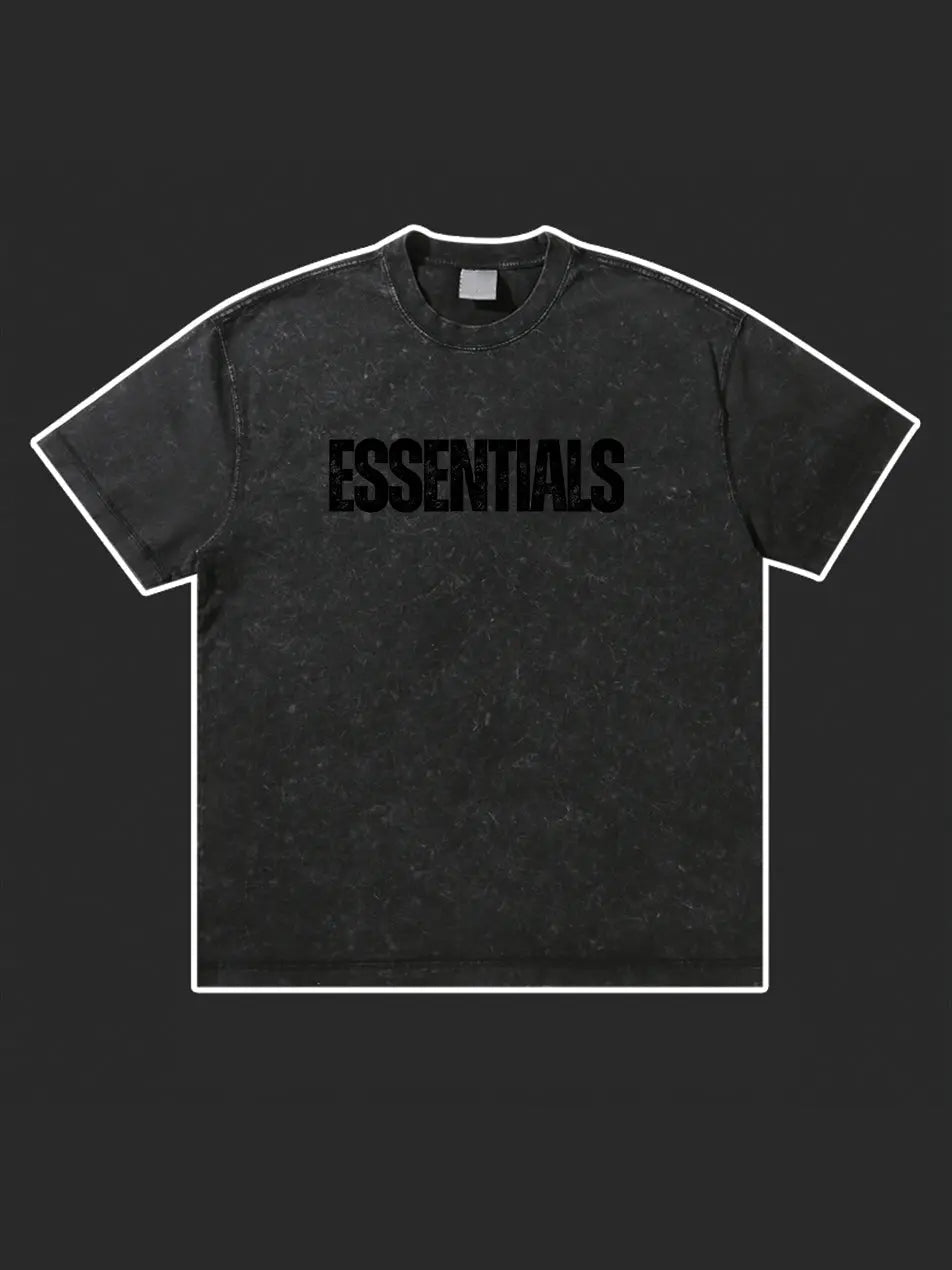 Wash Old Vintage Essentials T-shirt 300g Essentials Shirt