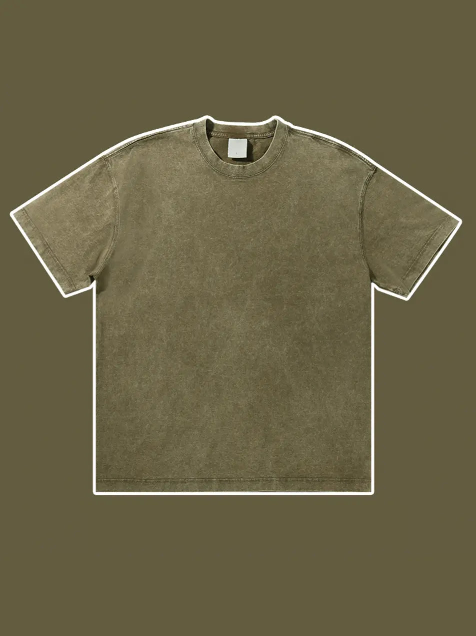 300g Cotton Wash Old T-shirt Vintage Tee