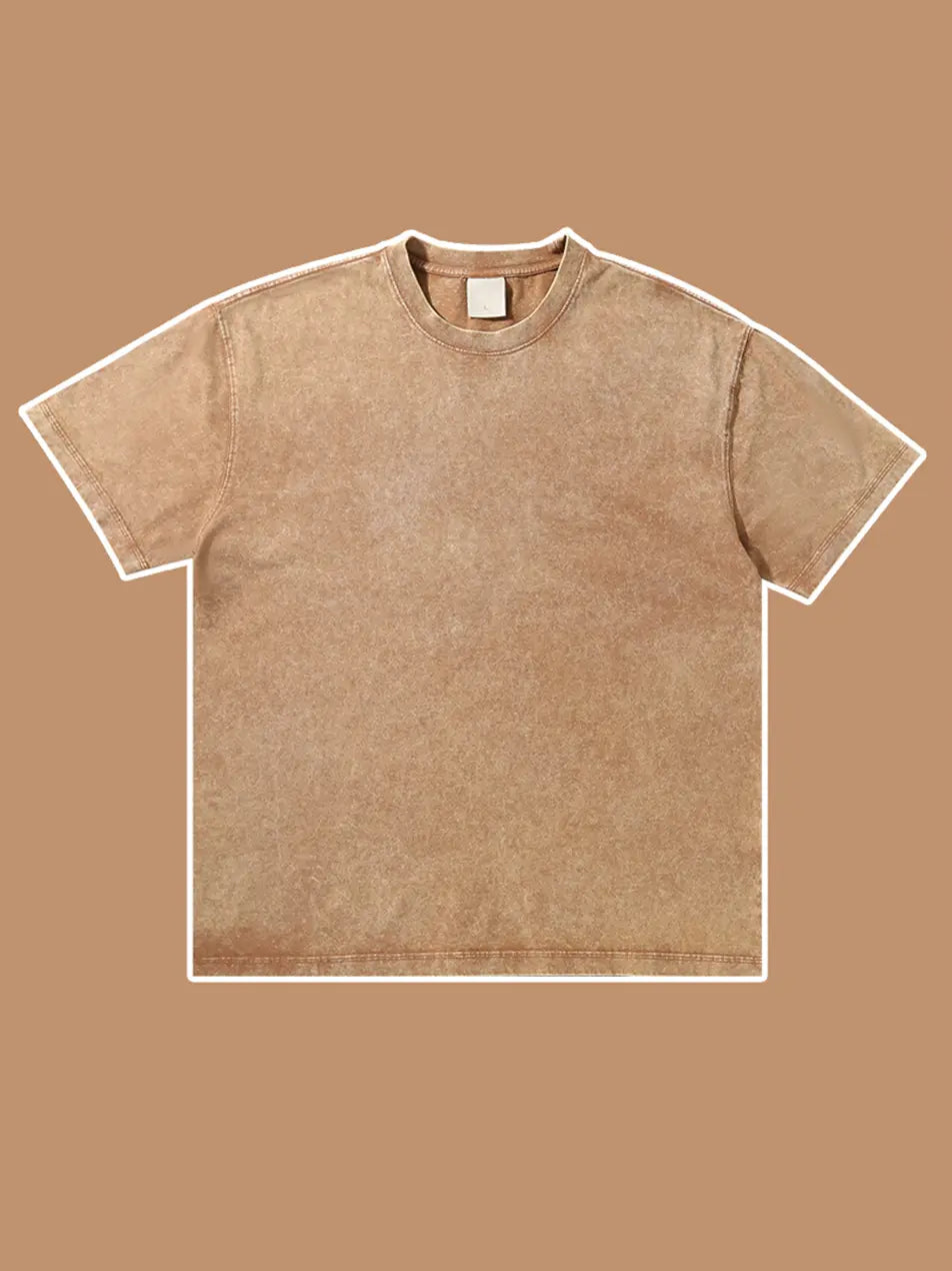 300g Cotton Wash Old T-shirt Vintage Tee