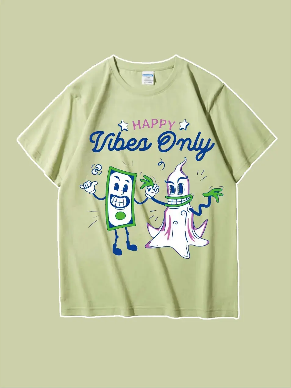 Happy Vibes Only Custom T-shirt