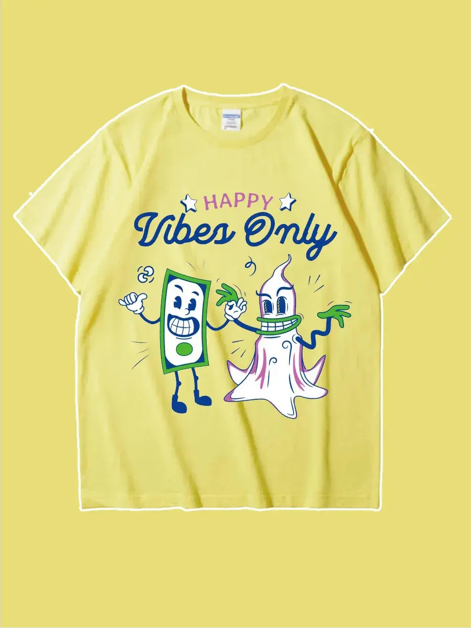 Happy Vibes Only Custom T-shirt