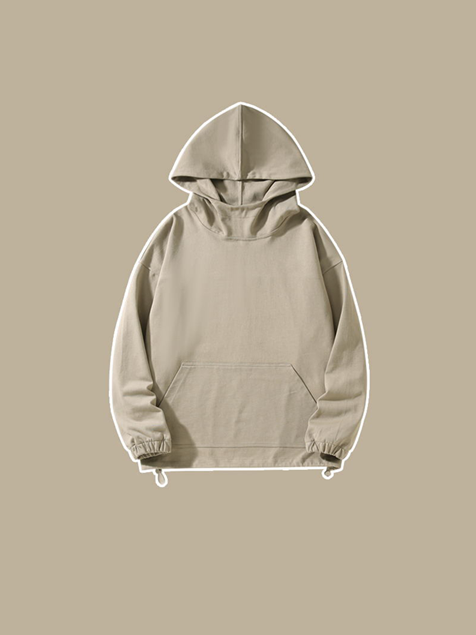 450g Cotton Heaps Collar Hoodie