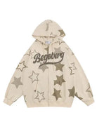 Vintage Star Graphic Zip-up Hoodie