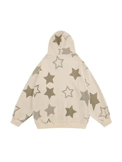 Vintage Star Graphic Zip-up Hoodie