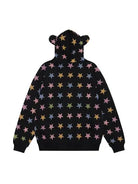 Full Zip-up Star Graphic Hoodie