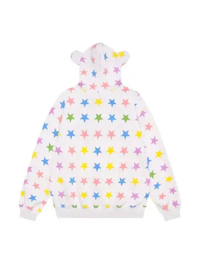 Full Zip-up Star Graphic Hoodie