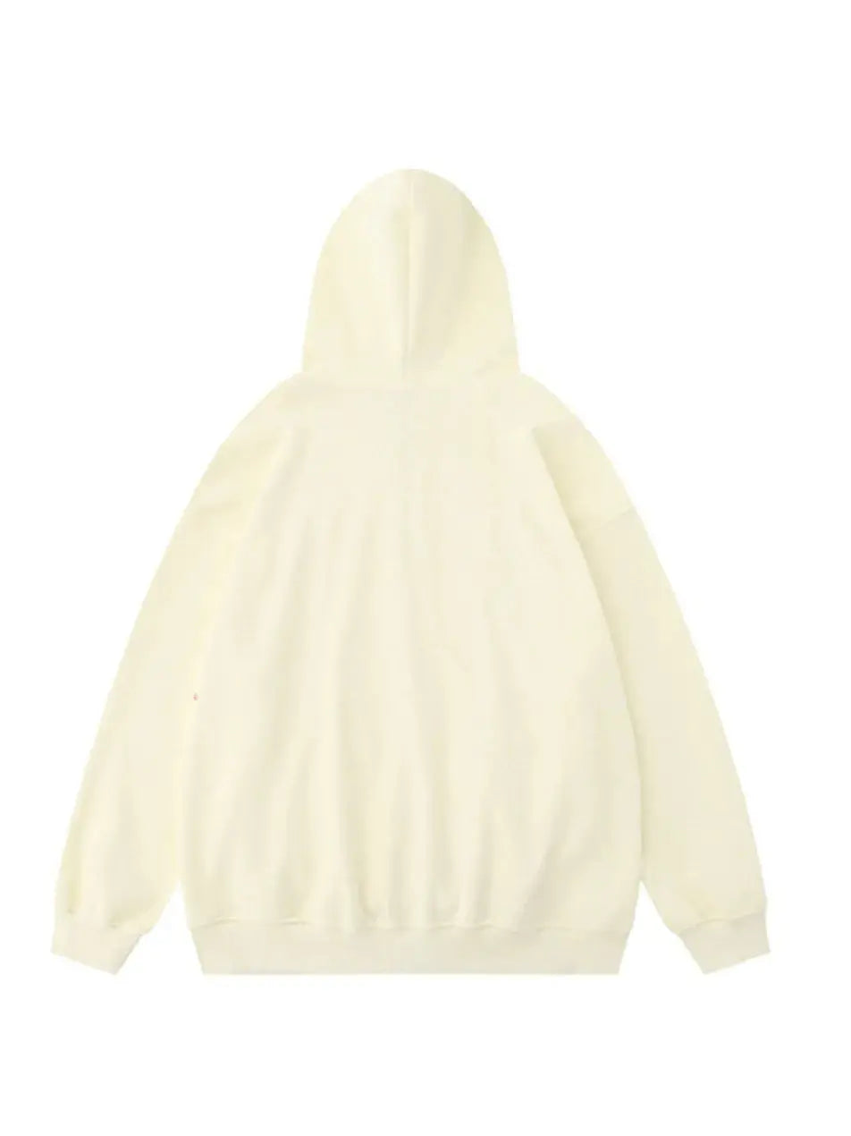 Y2K Star Graphic Zip Up Hoodie