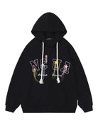 Y2K Star Graphic Zip Up Hoodie