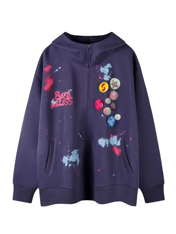 Girl's High Street Graphic Zip Up Hoodie - Emma Bridess